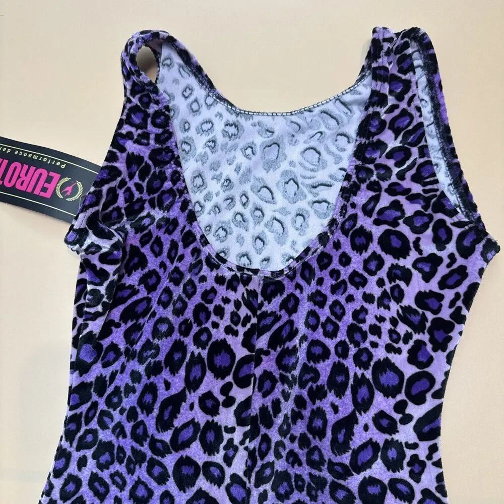 Eurotard Dance, Ballet, Gymnastics, Biketard Leotard Purple Large New